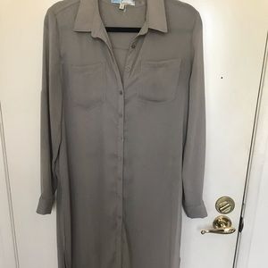 Cecico long sleeve  long shirt dress Sz sm .